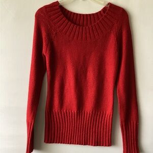 Arizona Jean Company Red Crew Neck Glittery  Sweater